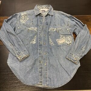 VINTAGE Razzberry‎ Prestige Global Vintage Denim  OS Large Western Girly